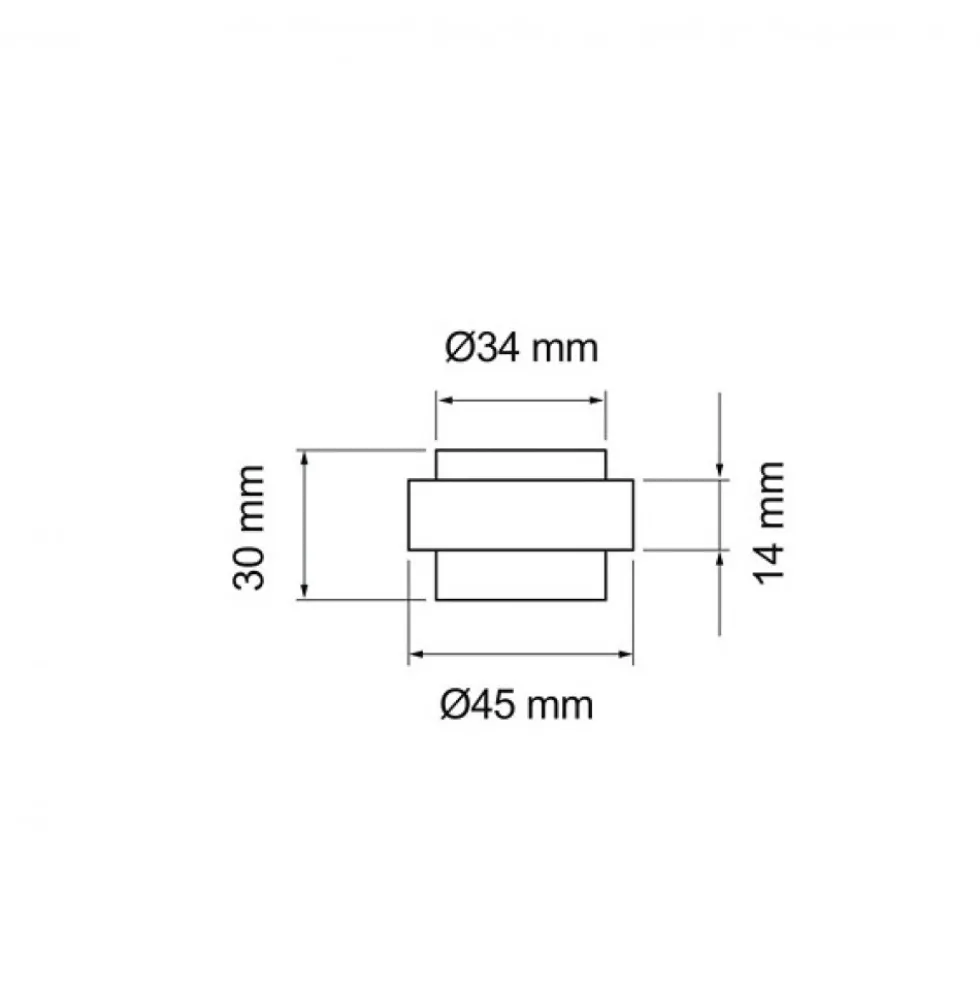 Butoir de porte rond en inox - série EZ211 - diamètre 45 mm KARCHER DESIGN