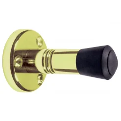 Butoirs muraux sur platine - laiton poli verni - longueur 60 mm - x5 CIVIC