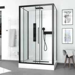 Cabine de douche hydromassante 115x90 cm Urban 2 - porte coulissante AURLANE