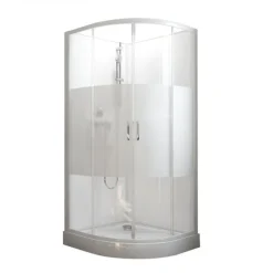 Cabine de douche 1/4 rond 90 cm Izibox 2 - portes coulissantes LEDA