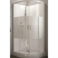 Cabine de douche 1/4 rond 90 cm Izibox 2 - portes coulissantes LEDA