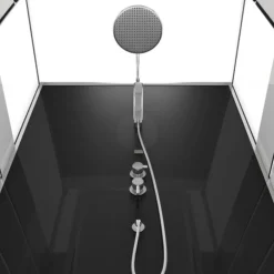 Cabine de douche Study 110x80 cm - accès de face par portes pivotantes AURLANE