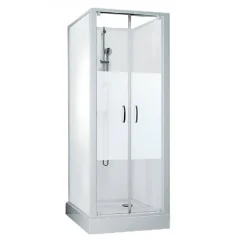 Cabine de douche Surf 6 - 70x70 cm - accès de face - portes battantes LEDA