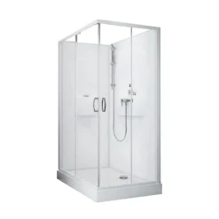 Cabine de douche 100x80 cm - accès d'angle - Izibox 2 LEDA