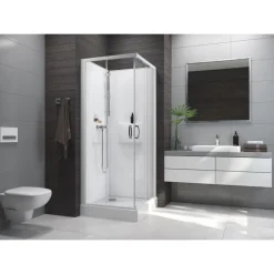 Cabine de douche 120x90 cm Izibox 2- portes coulissantes accès d'angle LEDA