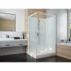 Cabine de douche 120x90 cm Iziglass 2 - accès d'angle portes coulissantes LEDA