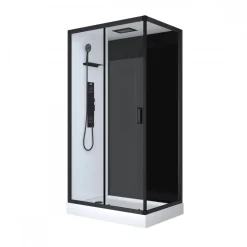 Cabine de douche 110x80 cm Pozzy 4 - hydromassante - porte coulissante AURLANE