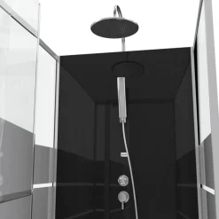 Cabine de douche 80 x 80 cm Study avec porte pivotante sérigraphiée AURLANE