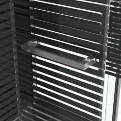 Cabine de douche 90x90cm Study 2 porte pivotante - verre sérigraphié gris anthracite AURLANE