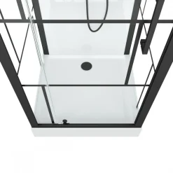 Cabine de douche 80x80 cm - style industriel - porte pivotante - Graphic AURLANE