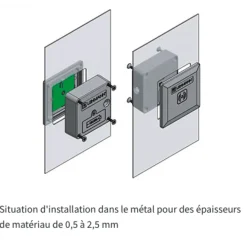 Cache avant pour serrure électronique à badge Mifare - porte métallique LEHMANN