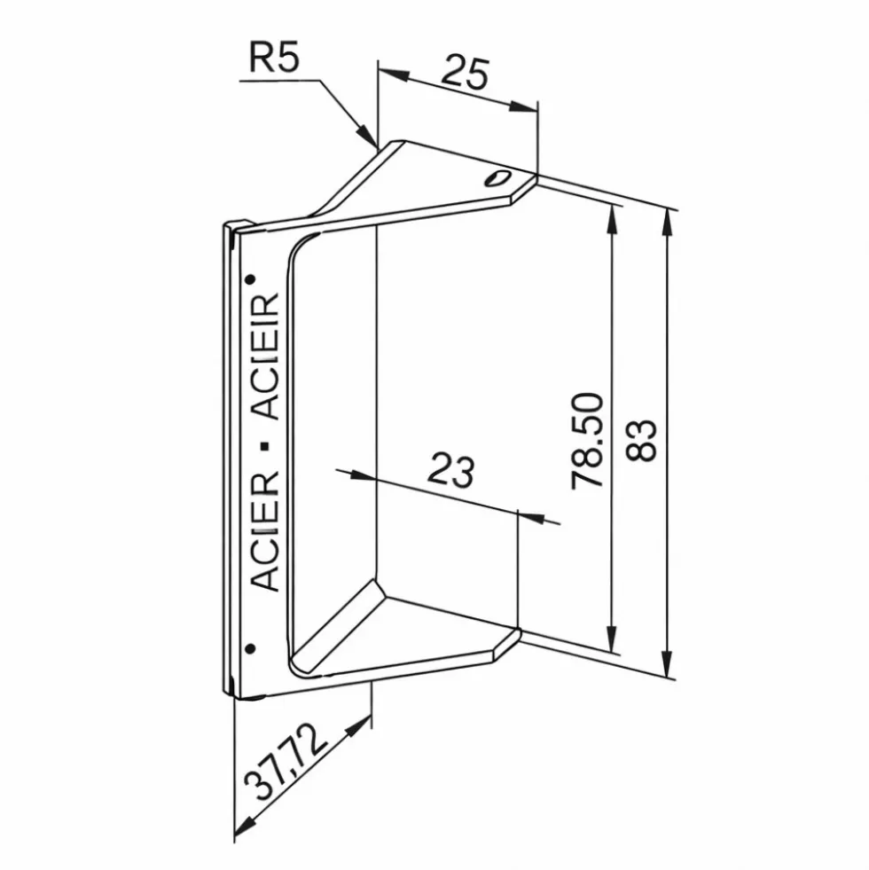 Cache cylindre DECYL1 pour bandeau ventouse CPREG® - RAL7026 SEWOSY