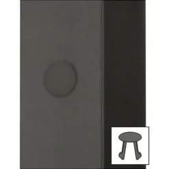 Cache noir pour trous latéraux de profil en aluminium système Cadro HETTICH