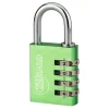 Cadenas aluminium à code - ALUCODE - 4 molettes - vert FTH THIRARD