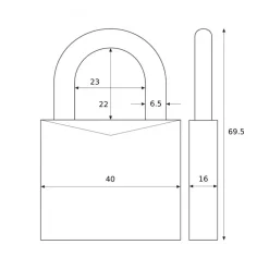 Cadenas à clé - laiton - série 85 ABUS