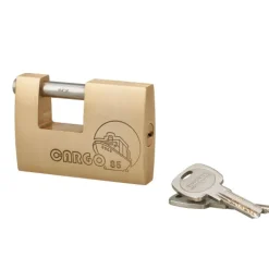 Cadenas à clé rectangulaire en laiton monobloc - CARGO FTH THIRARD