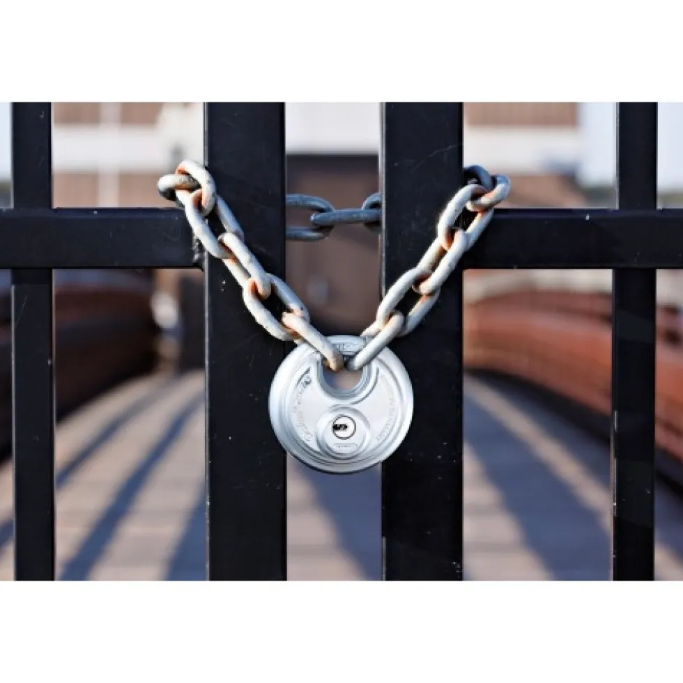 Cadenas à clé - rond - corps inox - anse acier trempé - Diskus® 25/70 ABUS