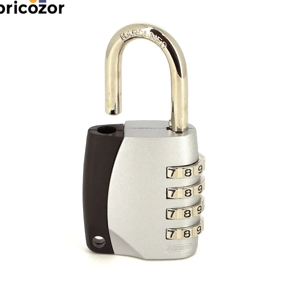 Cadenas à code - anse acier cémenté - type 155 - 4 molettes ABUS