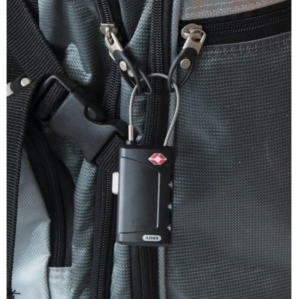 Cadenas à code à indicateur spécial USA 148TSA anse câble - 3 molettes ABUS