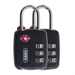 Cadenas à code à indicateur spécial USA 146-30TSA cuir noir - 3 molettes ABUS