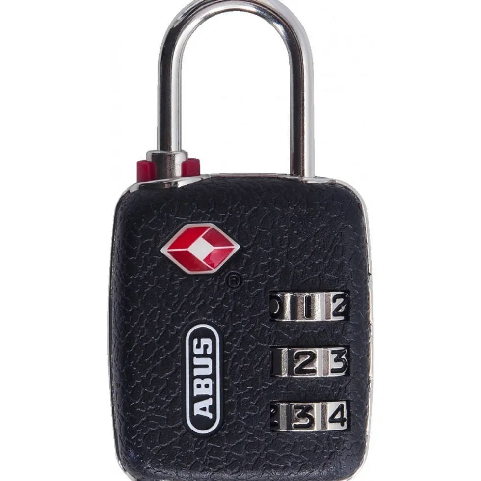 Cadenas à code à indicateur spécial USA 146-30TSA cuir noir - 3 molettes ABUS