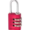 Cadenas à code personnalisable - corps aluminium anodisé - 145 - rouge ABUS