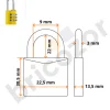 Cadenas à code personnalisable - corps aluminium anodisé - 145 - jaune ABUS