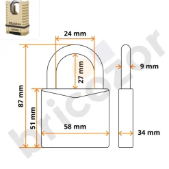 Cadenas à code renforcé - anse en alliage de bore Pro -Series 1177D MASTER LOCK