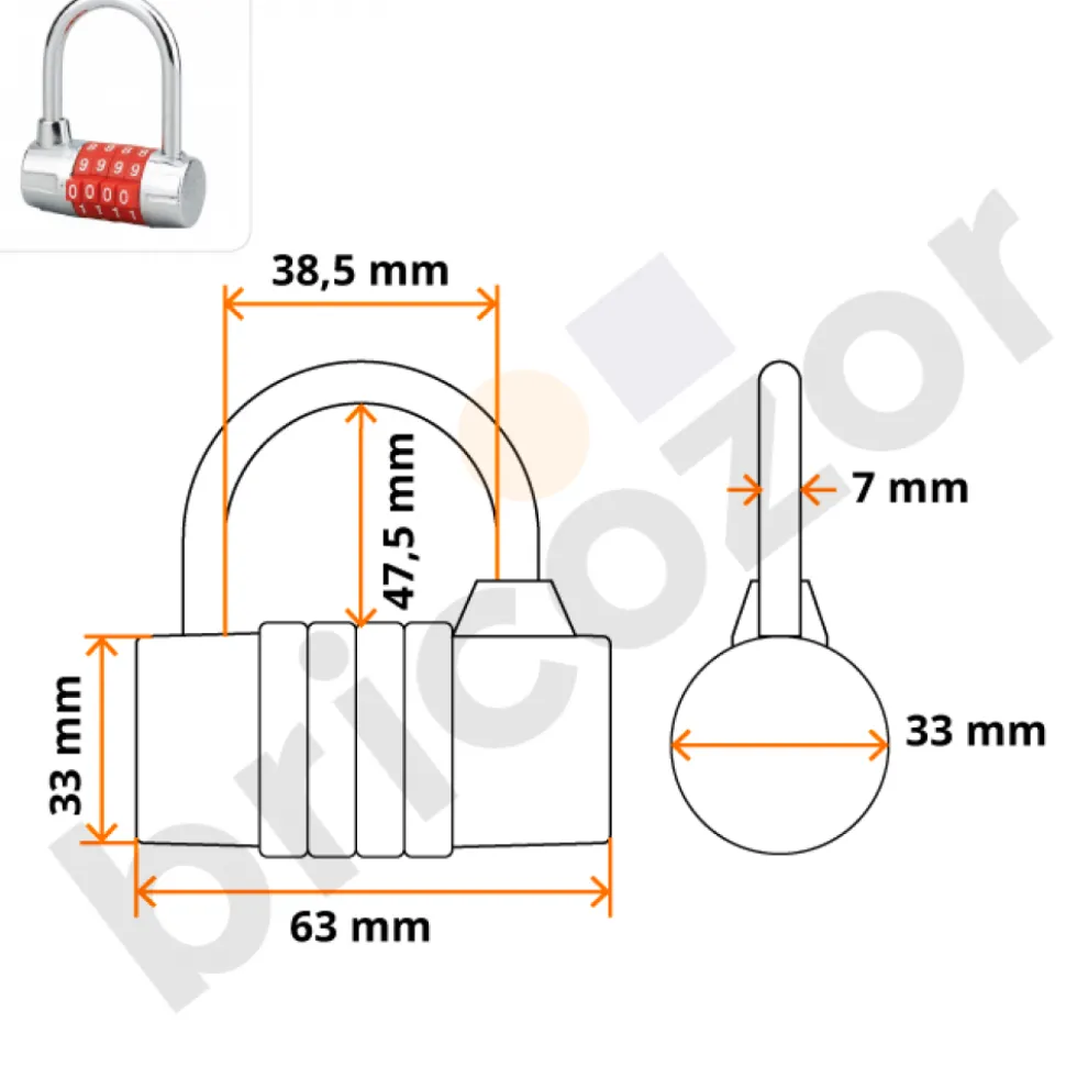 Cadenas à combinaison - anse 1/2 haute - Saturn FTH THIRARD