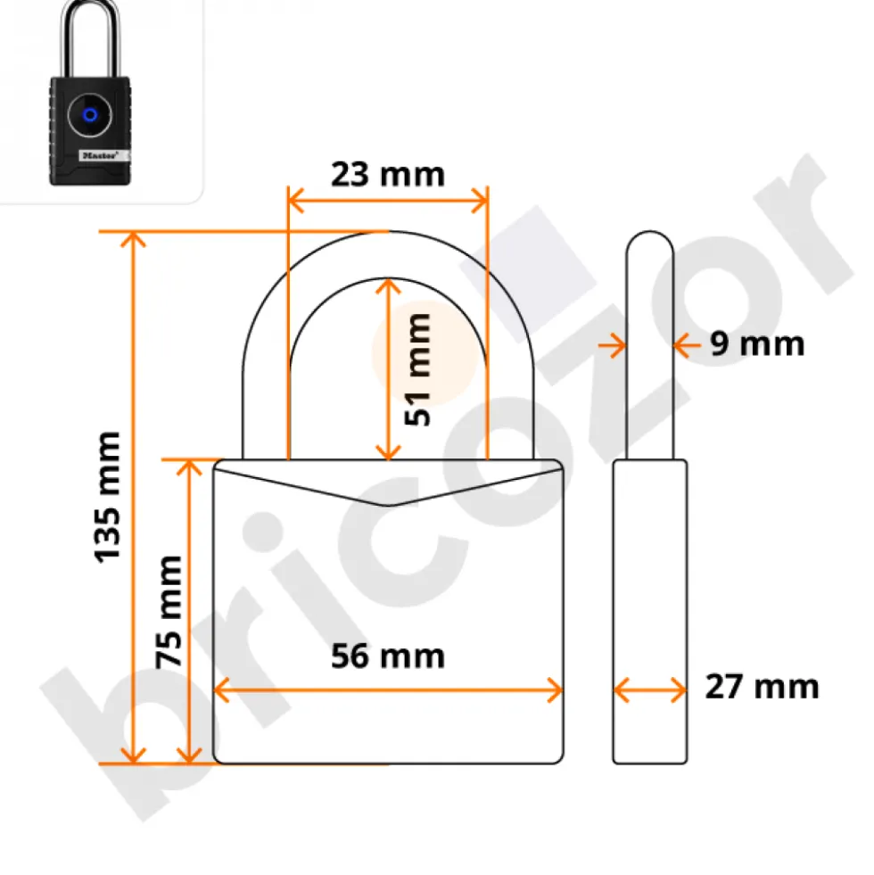 Cadenas connecté - Bluetooth - modèle 4401EURDLH - usage extérieur MASTER LOCK