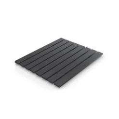 Caillebotis carré 80 x 80 cm en composite gris effet bois pour cabine de douche Urban 2 AURLANE