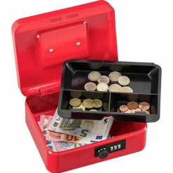 Caisse à monnaie - serrure à code - Money Code - rouge BURG WACHTER