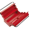 Caisse à outils métallique rouge - dépliable - 5 compartiments SAM OUTILLAGE