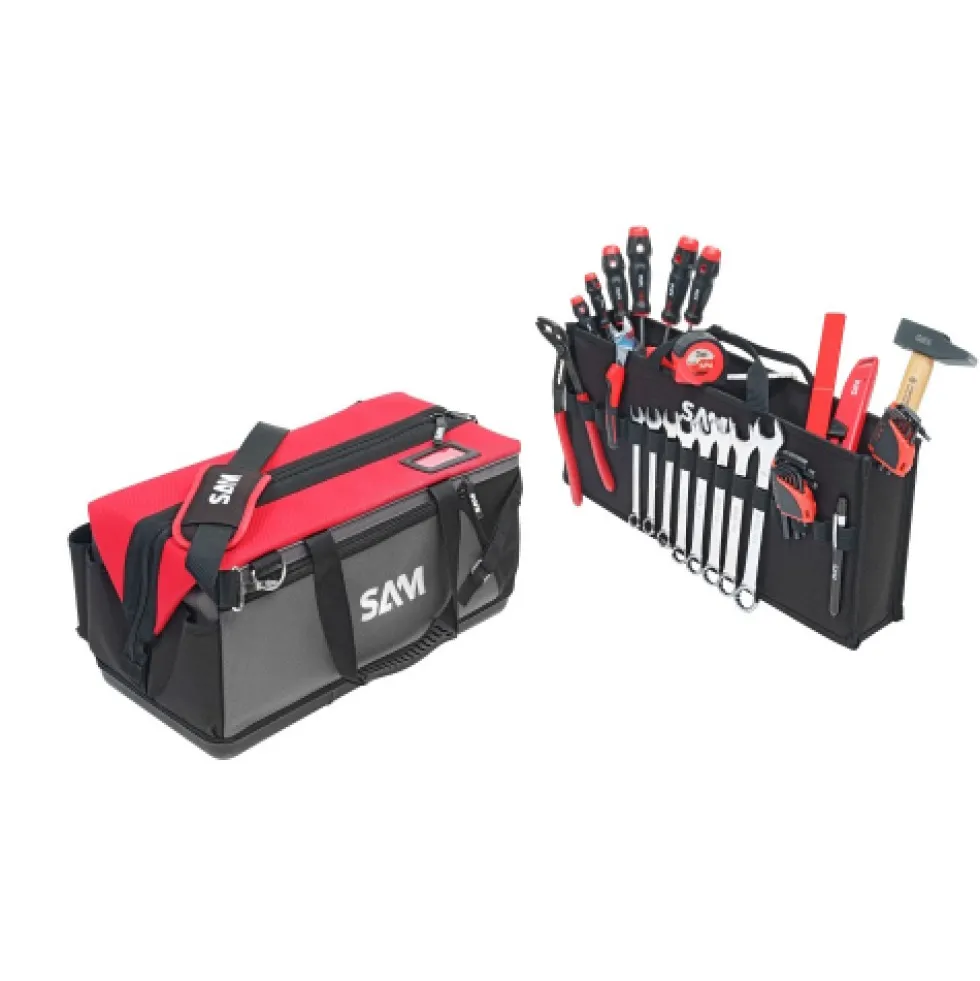 Caisse à outils textile 30 L avec 100 outils de maintenance - cp-100-bag6n SAM OUTILLAGE