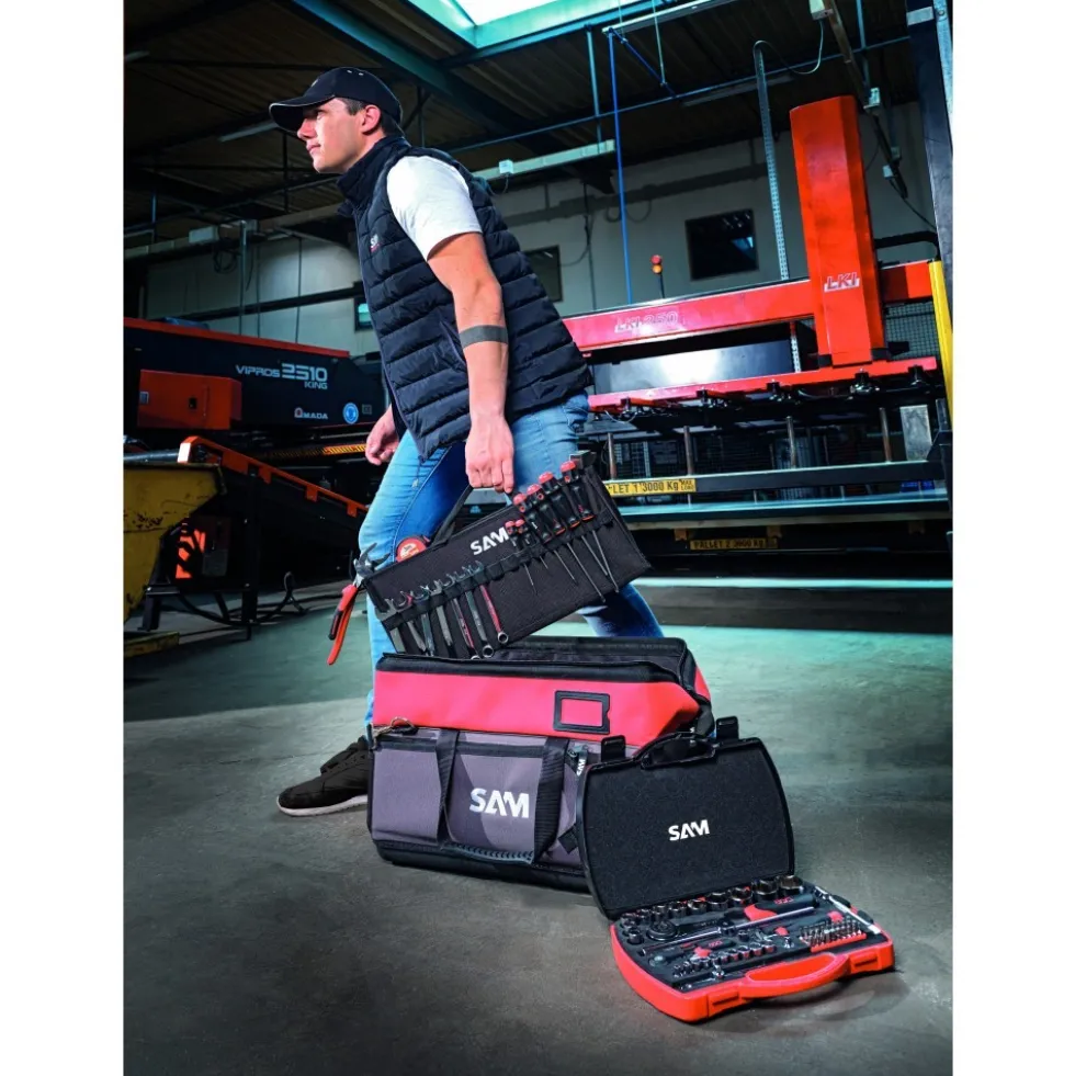 Caisse à outils textile 30 L avec 100 outils de maintenance - cp-100-bag6n SAM OUTILLAGE
