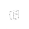 Caisson haut hauteur 560 mm profondeur 330 mm avec 1 tablette - blanc BRICOZOR