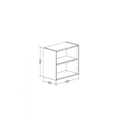 Caisson haut hauteur 560 mm profondeur 330 mm avec 1 tablette - blanc BRICOZOR