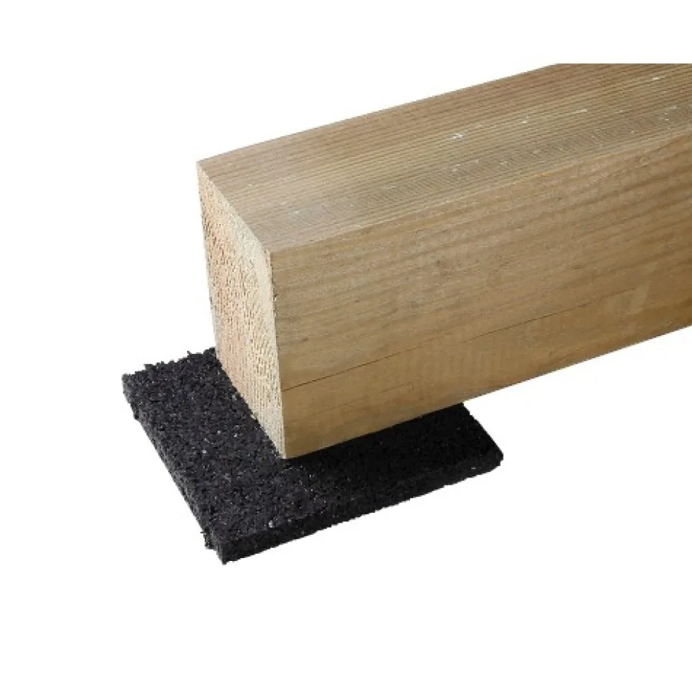 Cale caoutchouc isolante pour terrasse bois - x24 - Rubberpad NIVO & Cobra