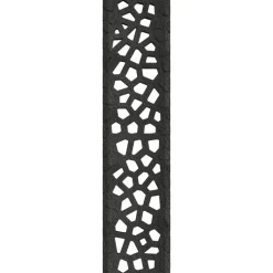Caniveau béton polymère H 95 mm avec grille fonte noire Voronoï - Self 100 ACO