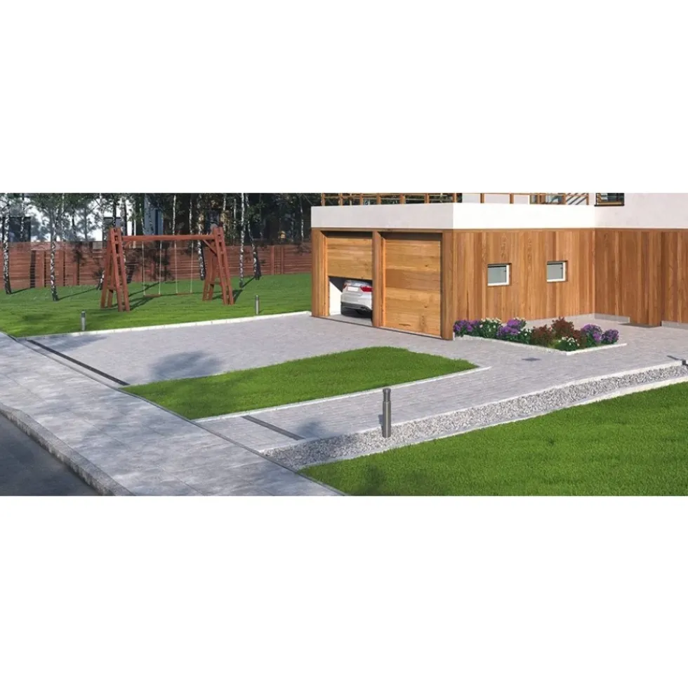 Caniveau d'extérieur PE-PP avec grille acier galvanisé perforée - ACO Stone ACO