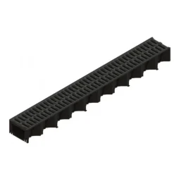 Caniveau polypropylène avec grille passerelle Microgrip PP - Hexaline 100 ACO