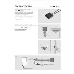 Capteur tactile invisible 24V 72W pour fonctions d'éclairage L&S LIGHT