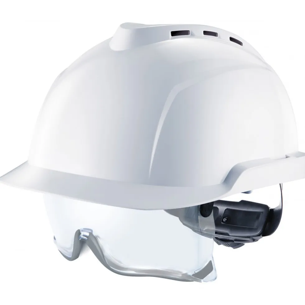 Casque de sécurité V-Gard® 930 ventilé avec surlunettes intégrées blanc MSA
