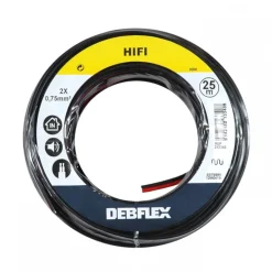 Câble HIFI - 2 x 0,75 mm² - noir/rouge DEBFLEX