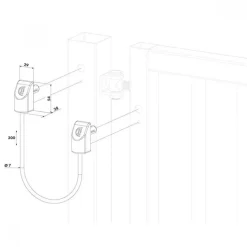 Câble sécurité anti-chute U-SAFE pour portail - haute résistance - acier inox LOCINOX