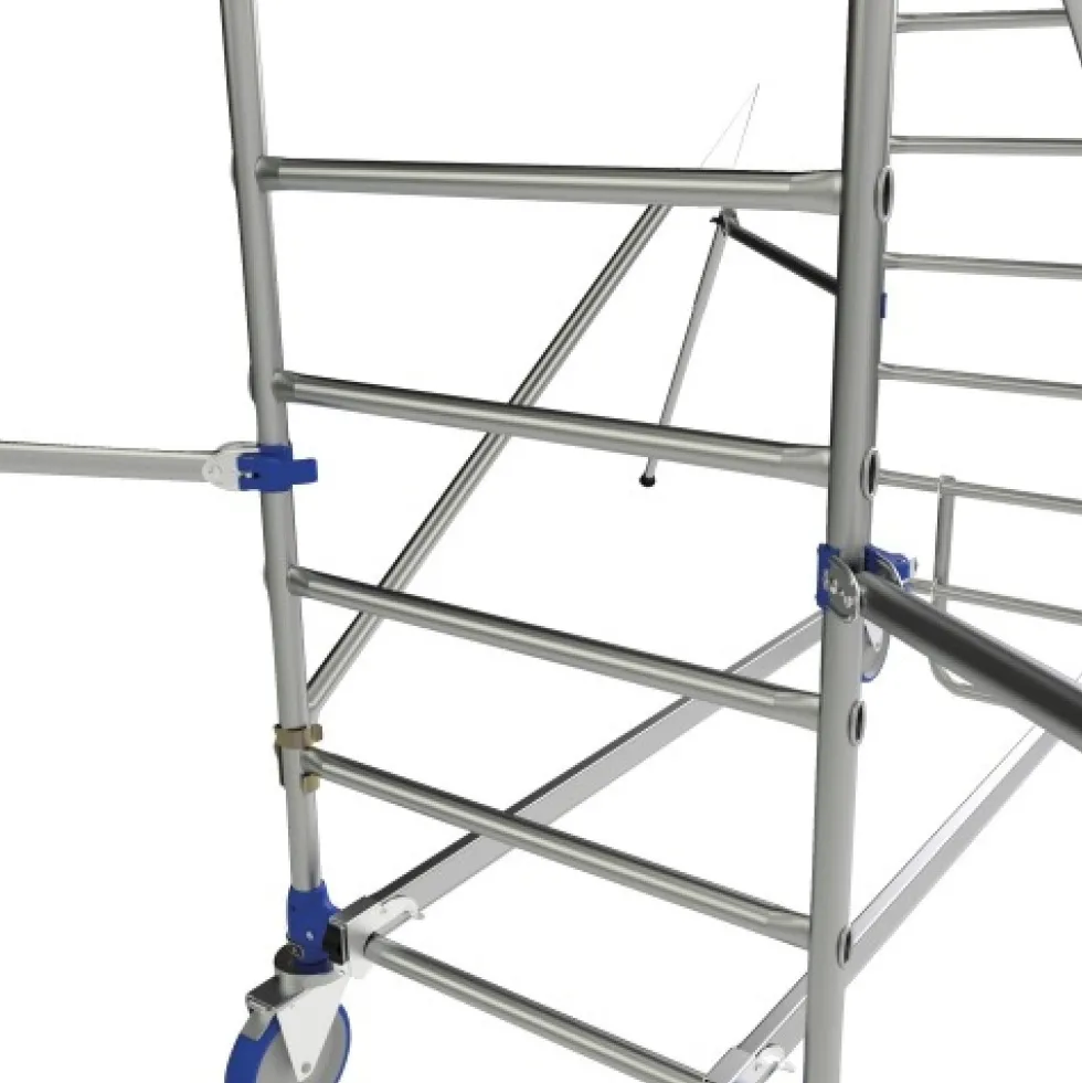Échafaudage roulant en aluminium - Cross 2 180 - Hauteur 4,85mm TUBESCA