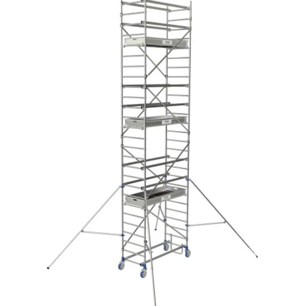 Échafaudage roulant en aluminium - Cross 2 180 - Hauteur 4,85mm TUBESCA