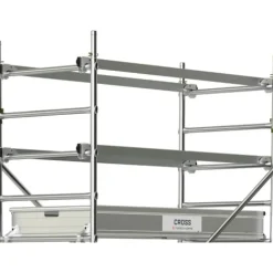 Échafaudage roulant en aluminium - Cross 2 180 - Hauteur 4,85mm TUBESCA
