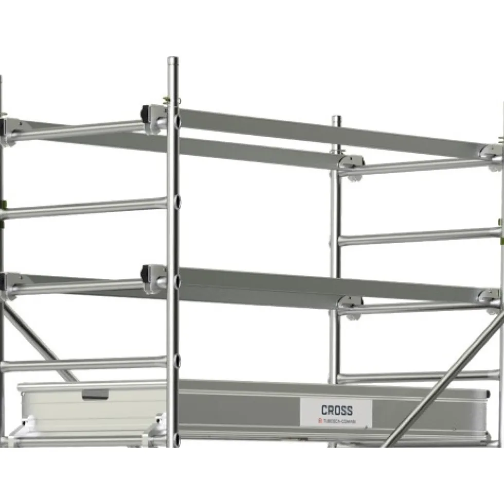 Échafaudage roulant en aluminium - Cross 2 180 - Hauteur 4,85mm TUBESCA