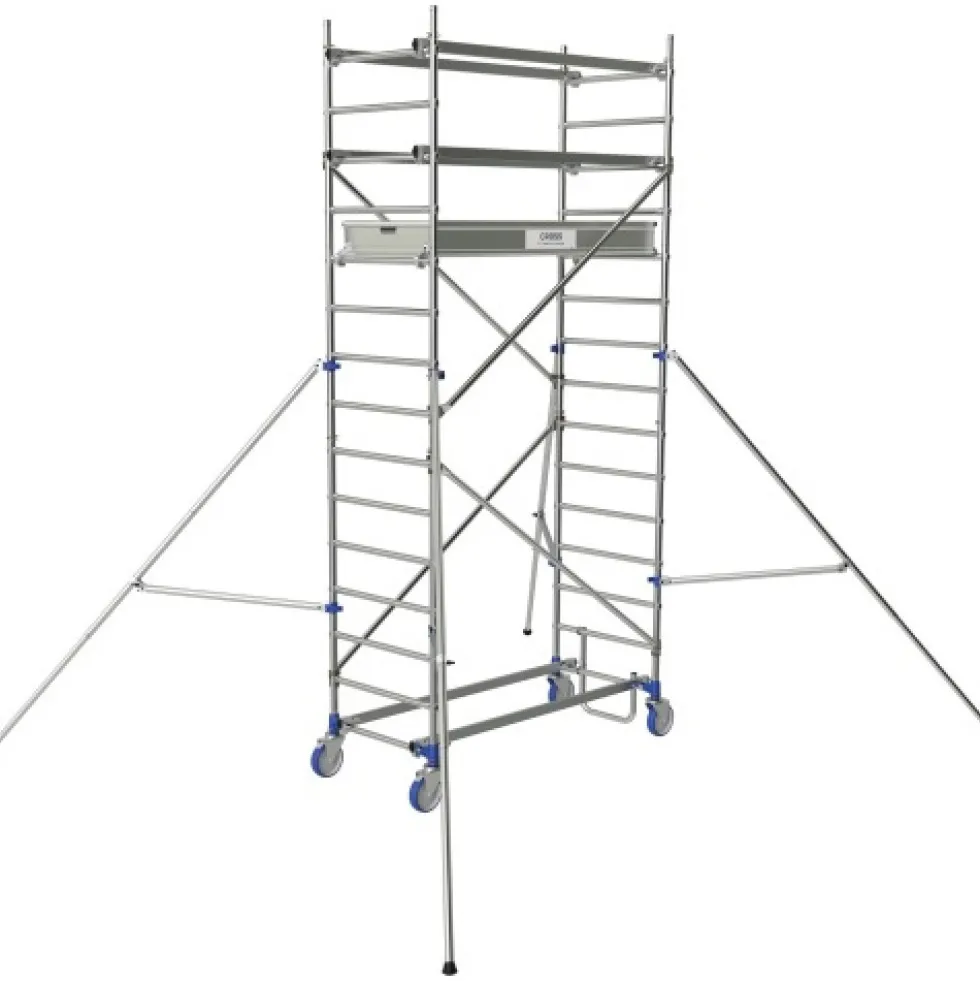 Échafaudage roulant en aluminium - Cross 2 180 - Hauteur 4,85mm TUBESCA